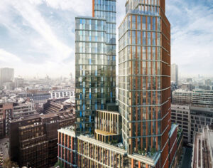 One Crown Place mixed-use development near Liverpool Street, London