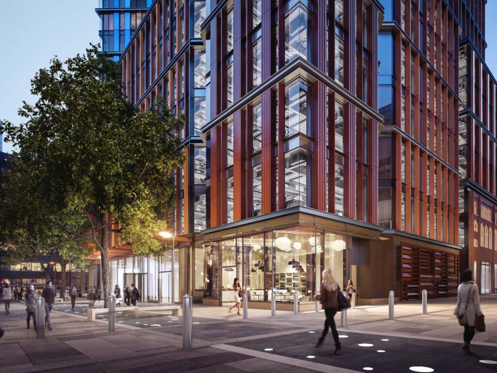 One Crown Place mixed-use development near Liverpool Street, London