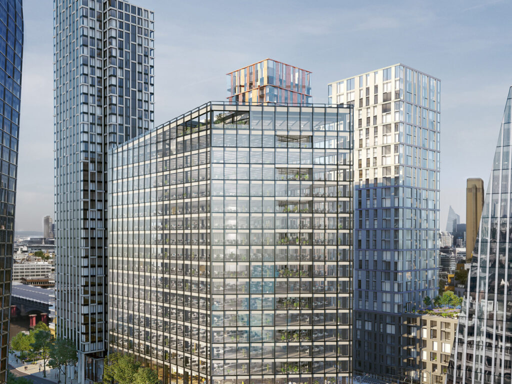 Bankside Yard West mixed-use development in Blackfriars, London